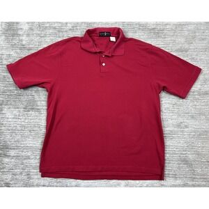 Bermuda Greens Polo Shirt Mens XL Red Short Sleeve Pique Cotton Golf Classic